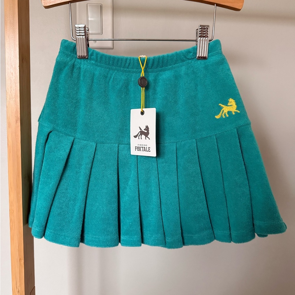 NWT Finding Foxtale Teal Terrycloth Skort